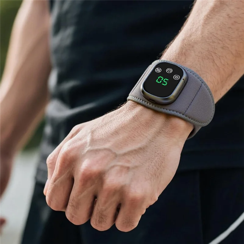 مدلك مع غلاف عضلات محمول بالحرارة، 3 أوضاع للثقب، وسادة تسخين قابلة لإعادة الشحن-Y48A