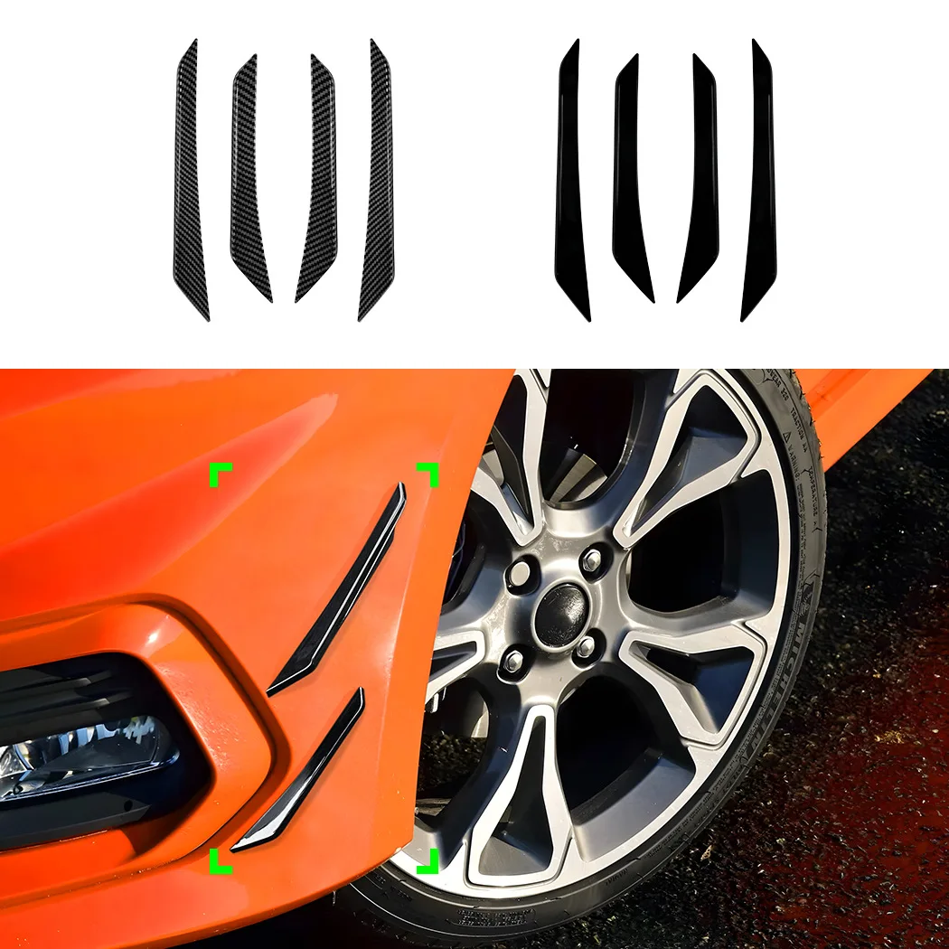 Car Front Bumper Splitter Side Spoiler Air Vent Wind Knife BodyKits For Ford Fiesta MK8 ST Line 2017 2018 2019 2020