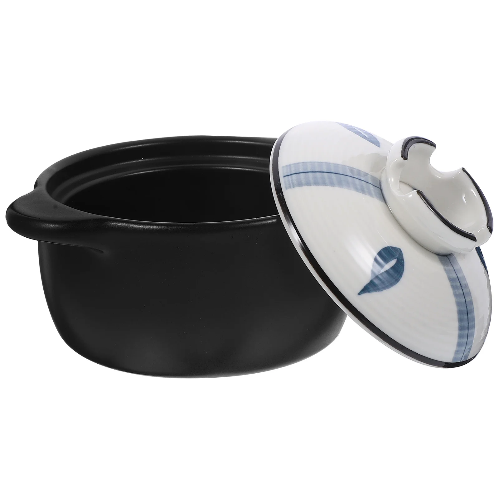 

Ceramic Casserole Pot Heat Resistant for Home Stove Cooking Soup Rice Clay Pot with Lid Kitchen Casserole Dish