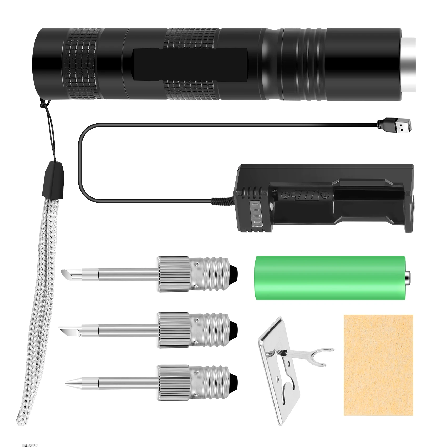 

New E10 Interface Battery Soldering Iron Electric USB Wireless Soldering Iron 18650 Battery Powered With LED Light