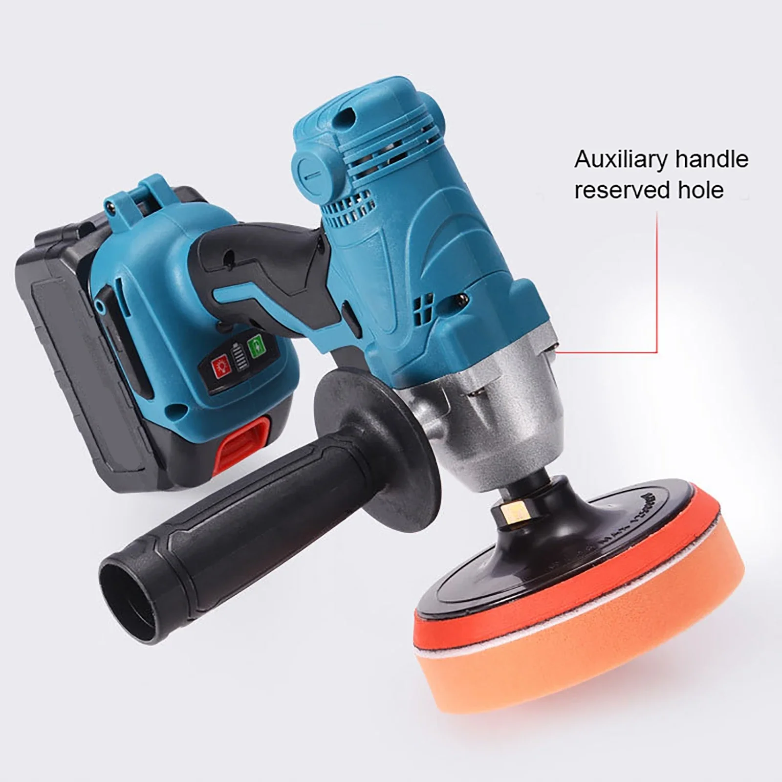 Wireless Car Polisher Cordless Electric Polishing Machine Multifunction Angle Grinder Car Headlight Body Paint Waxer EU Plug