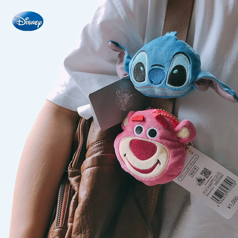 LLavero de punto de Disney, monedero de felpa, llaveros de Velcro para mujer, llaveros de tienda de juguetes alienígenos de Losto Bear en mochila para niñas