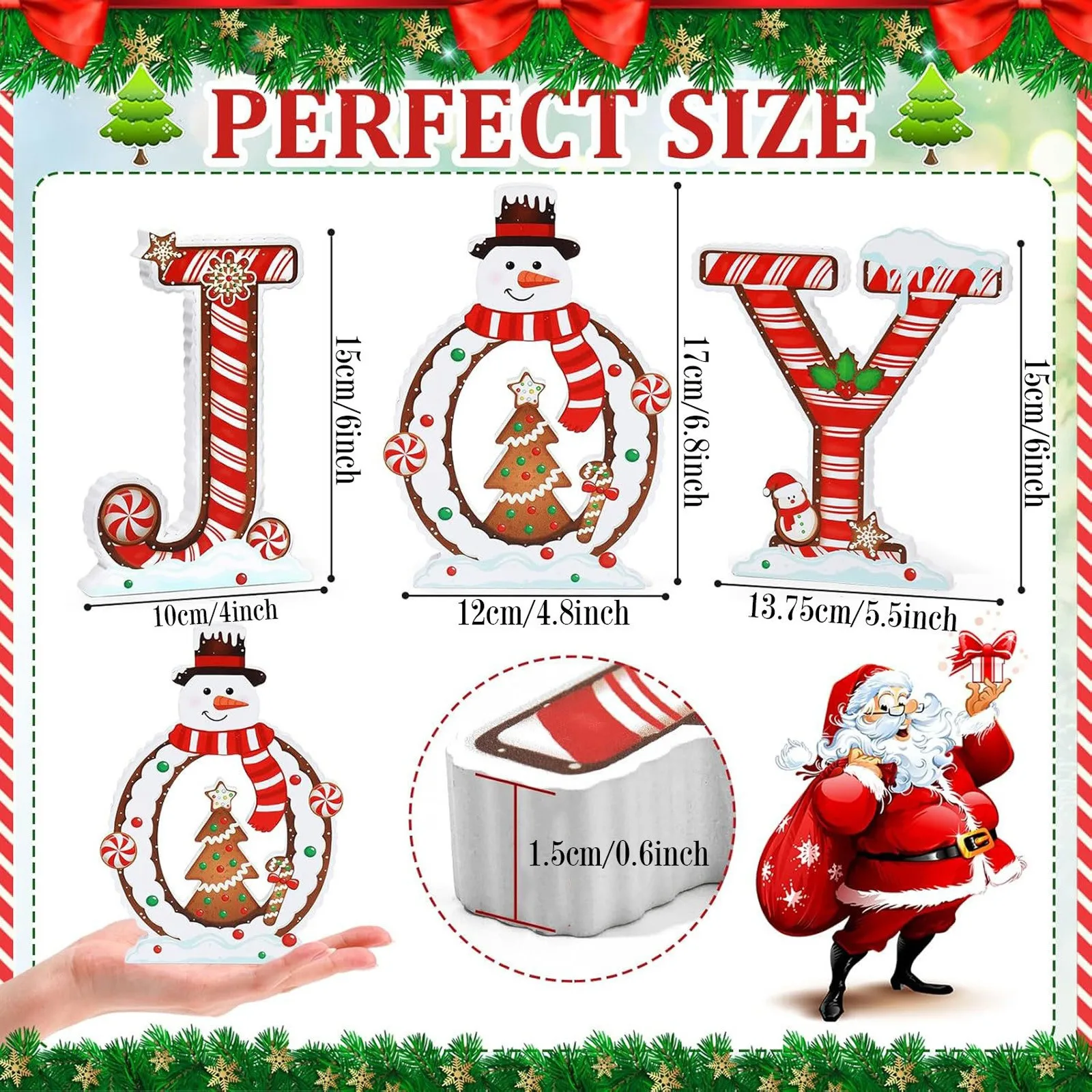 2024 New Christmas Snowboard Letter Wooden Decorations Home Decors Holiday Christmas Party Tabletop Decorations