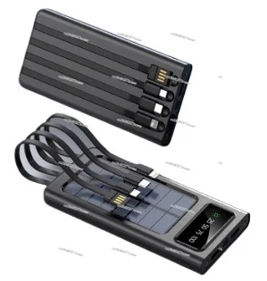 Large-capacity Solar Mobile Power Bank, with Four Wires, Compatible with A Variety of Mobile Phones