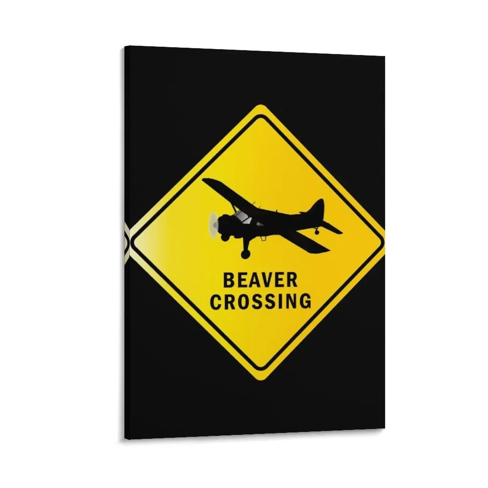 

Beaver crossing alert Canvas Painting anime Paintings for bedroom room decors aesthetic poster mural