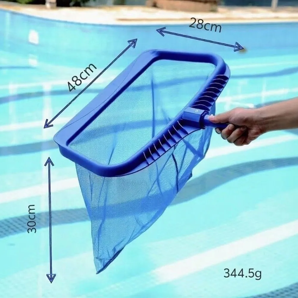 Professional Pool Net Set with Deep Bottom and Flat Leaf Skimmer for Easy Debris Removal - ABS Material Blue 2-Piece