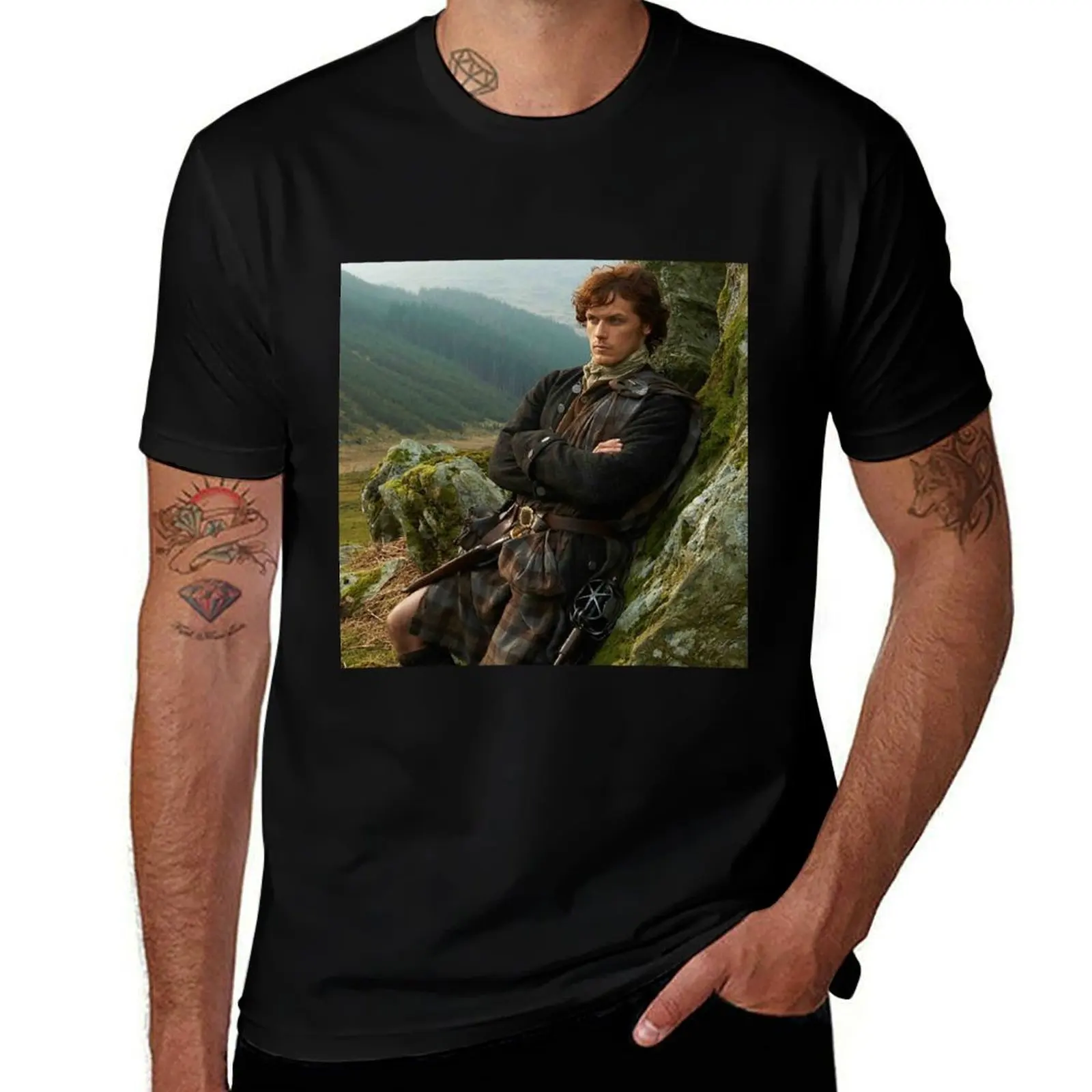 

Outlander Jamie Fraser T-Shirt t shirts designer t shirts for man pack white cotton t shirts high quality T-shirt