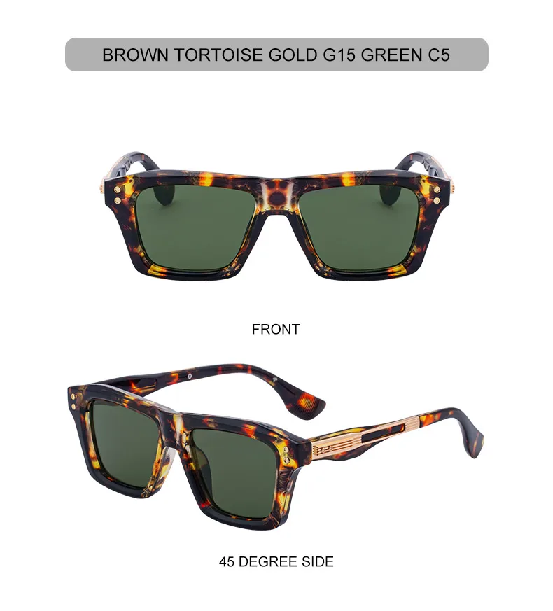 Vintage Quadratische Punk Sonnenbrille Männer 2026 Luxus Marke Steampunk Klassische Sonnenbrille Für Männliche Fahren UV400 Schutz Brillen – Detail 14