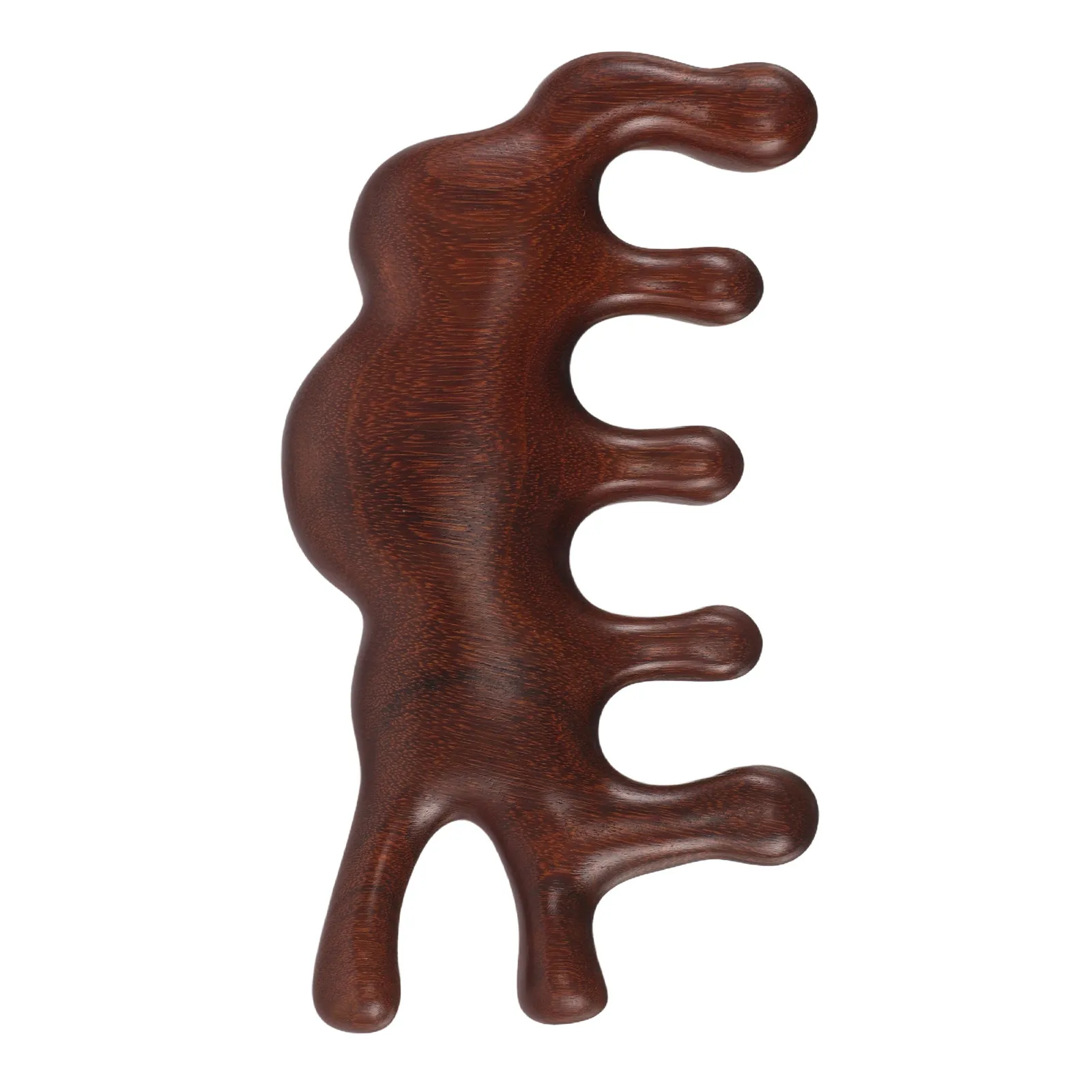 

Массажная расческа из сандалового дерева, деревянный массажер для кожи головы, шеи, спины, рук, с широкими зубьями, натуральный инструмент для гуаша - антистатический