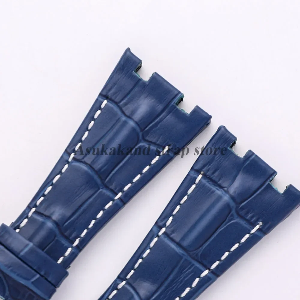 28 مللي متر أسود براون حزام ساعة من الجلد ل 26133/15500 حزام ل رويال أوك أوفشور 15710/15400/26470 الرياضة حزام الساعات الرجال سوار