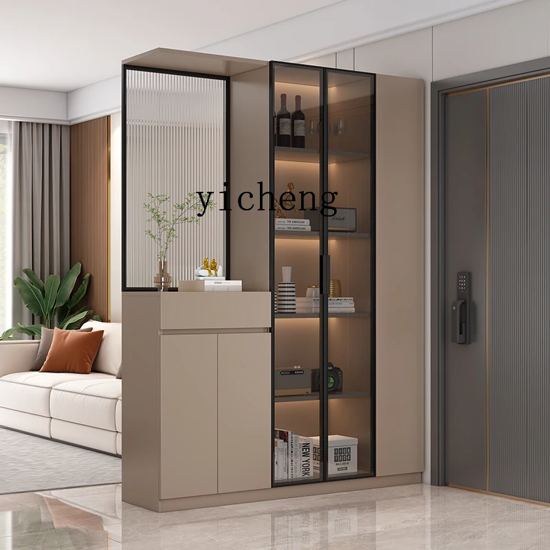 

LX entrance entrance shoe cabinet integrated modern simple household light luxury storage wine cabinet
