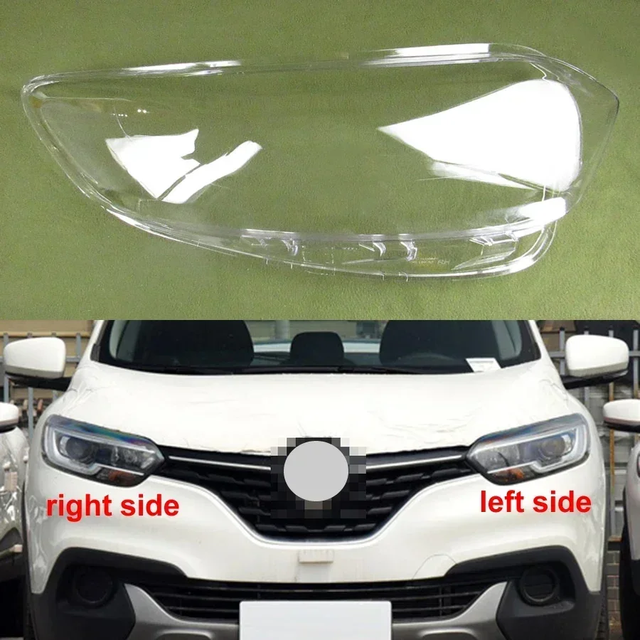 For Renault Kadjar 2016 2017 2018 LED Car Accessories Headlamp Cover Transparent Shade Lamp Headlight Shell Lens Plexiglass