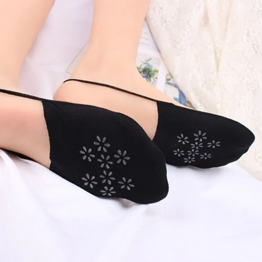 Simple Fashion Breathable Invisible Mesh Sole Half Boat Socks Women Sling Socks Lace Sock Slippers Ice Silk Socks