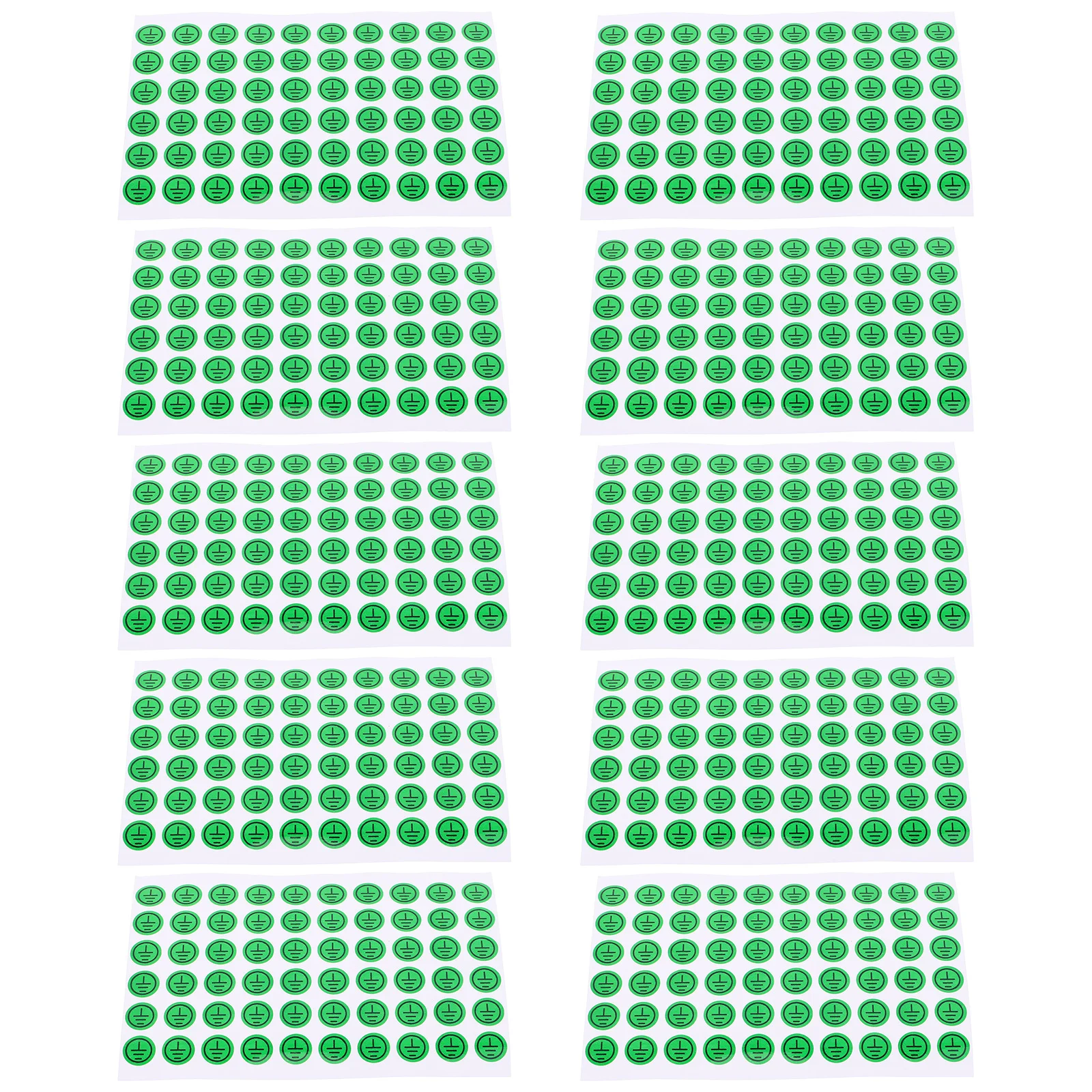 10 قطعة ملصقات تحذير التأريض ملصقات السلامة الكهربائية الصناعية للمصانع مواقع البناء جهد الآلات