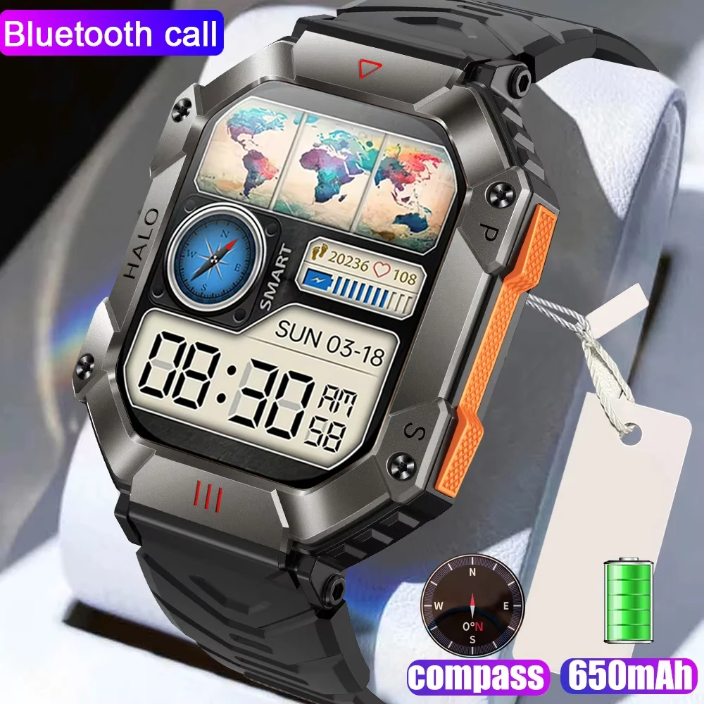 

2024 New Smart Watch 2.0'' ultra high definition Display 650mAH bluetooth call Military-grade Toughness Waterproof Sport watch