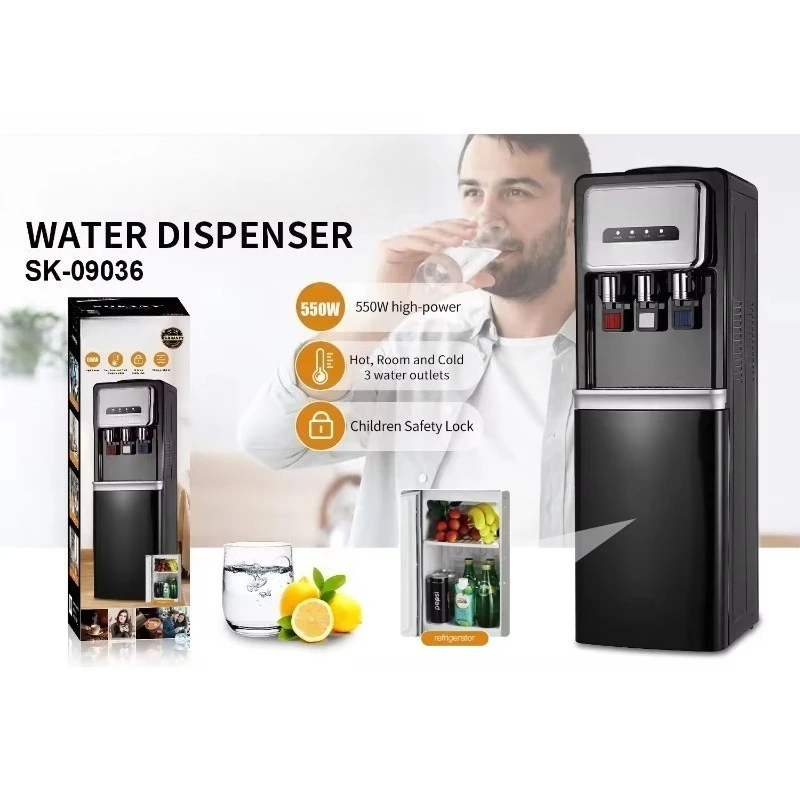 Compressor cooling drinking bottled hot and cold water cooler machine