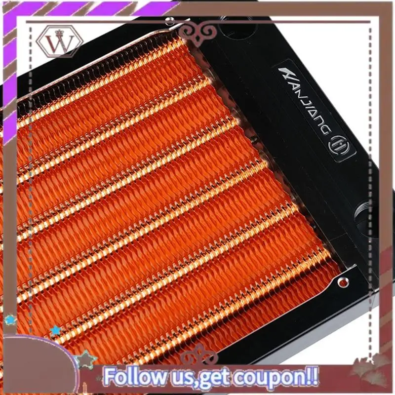 ABBG-17MM صف بارد جميع النحاس المبرد المبرد المائي 240 النحاس المياه المبردة النحاس صف الكمبيوتر الصرف السائل مبادل حراري