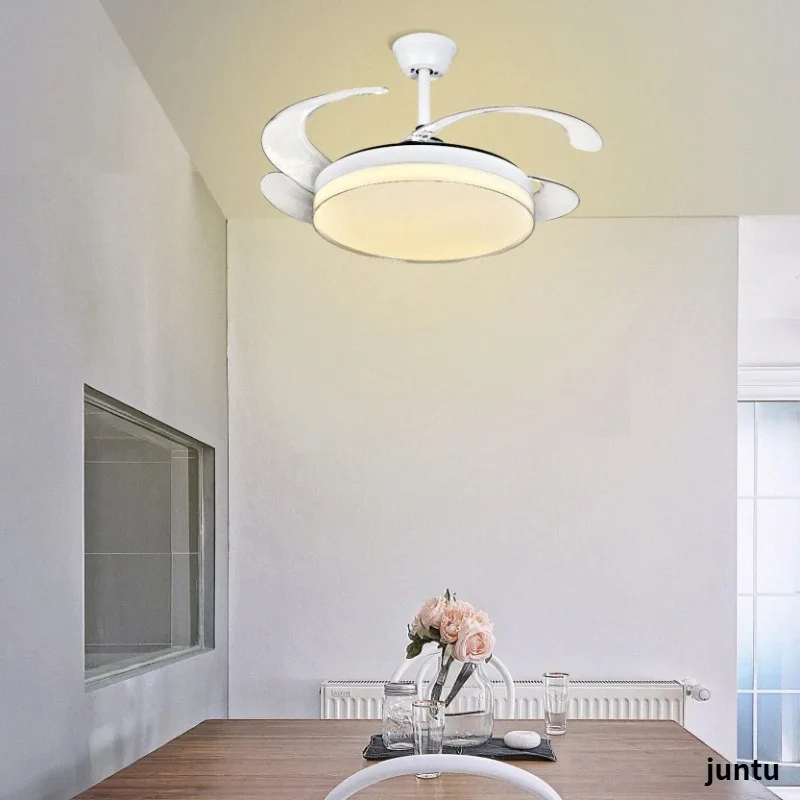 All spectrum new ceiling fan light bedroom modern silent smart living room dining room ceiling mounted invisible fan light