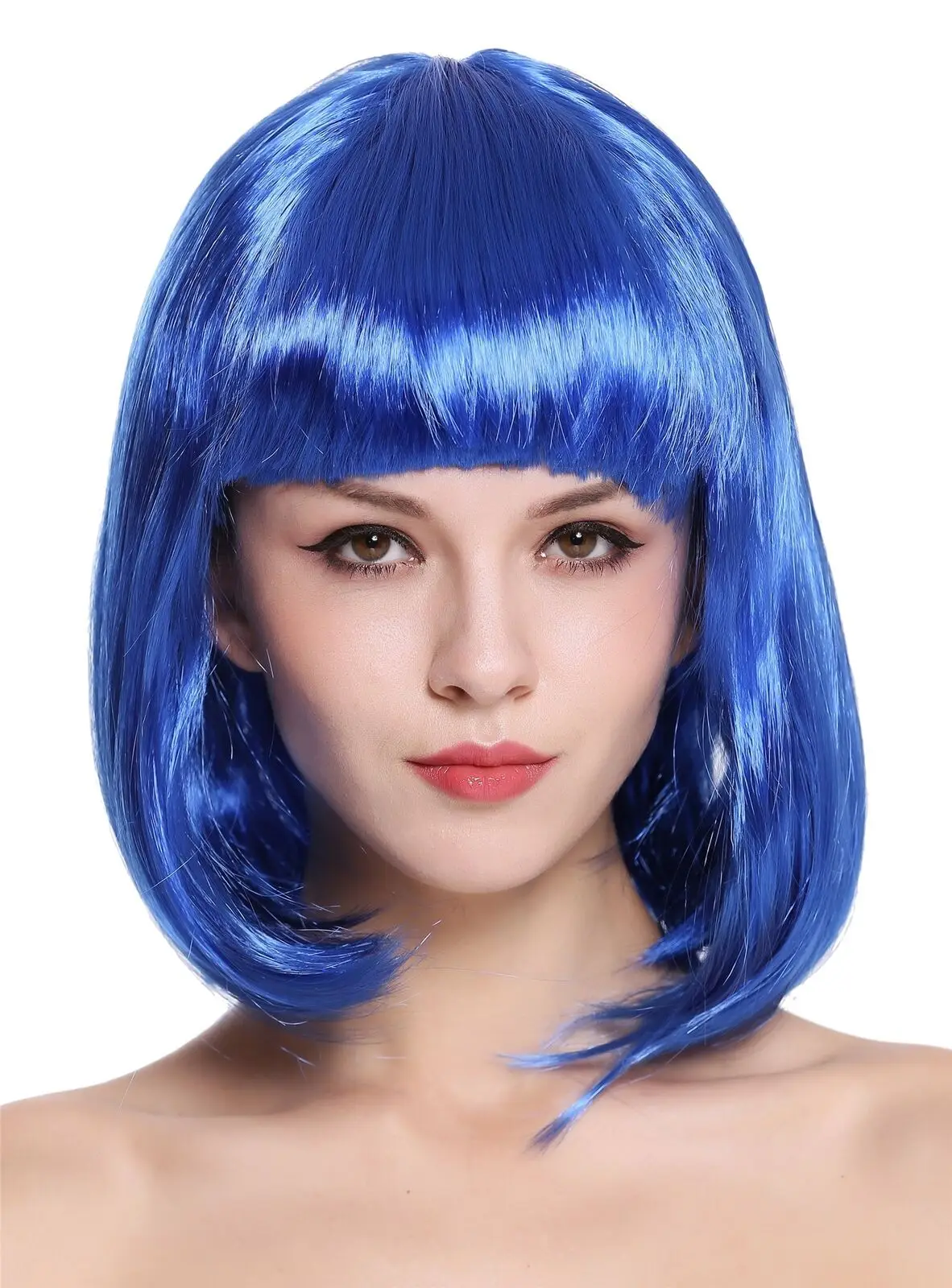 

Women's Carnival Longbob Bob Bob Shoulder Long Smooth Pony Wig Blue 0073-3-