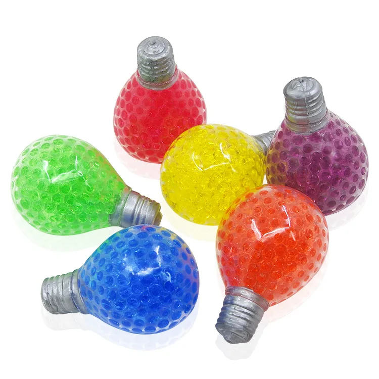 Nieuwigheid Transparante Gloeilamp Water Kraal Speelgoed Grappige Knijpbal Stress Leuke Druif Bal Zintuiglijke Speelgoed Gift Squishy Fidget