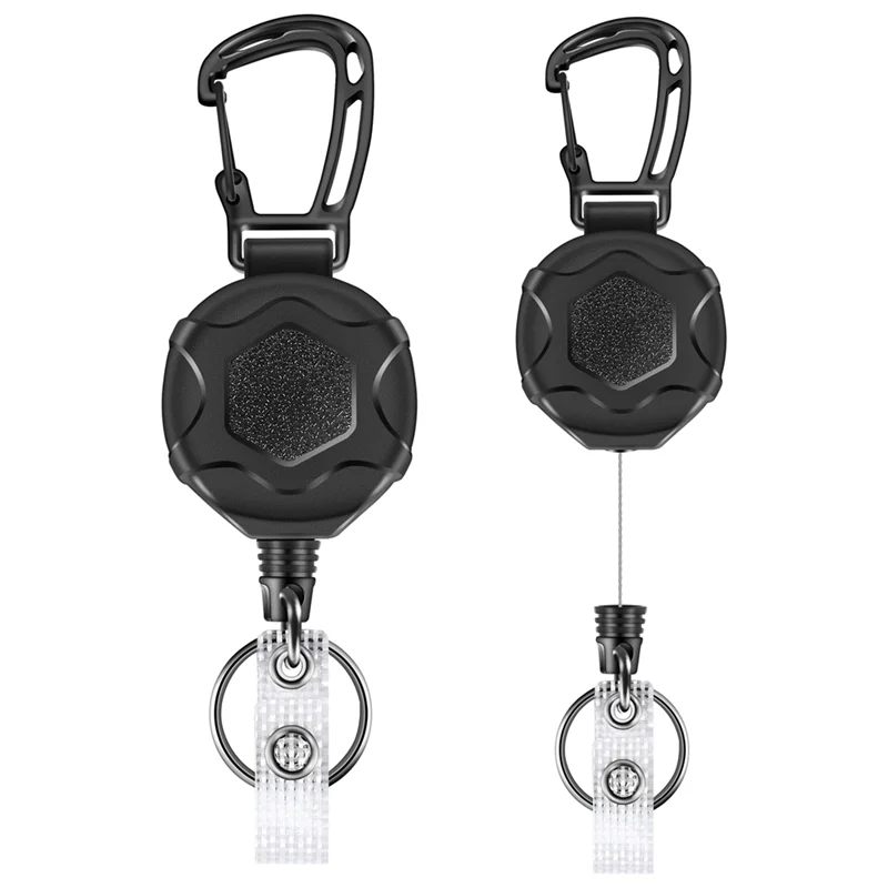 SQPP-Retractable Keychains Heavy Duty Badge Reel Retractable Id Badge Clip With Upgraded Mountaineering Buckle