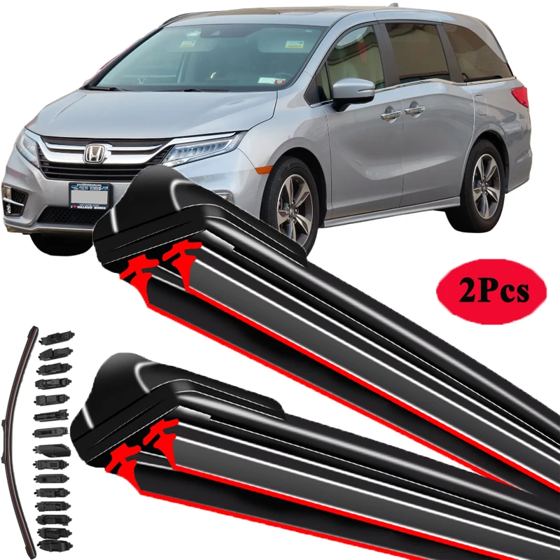 

For Honda Odyssey RA RB RC RL1 RL3 RL4 RL5 RL6 MPV 1994 2004 2005 2010 2013 2017 2018 2019 2022 Double Rubber Car Wiper Blade
