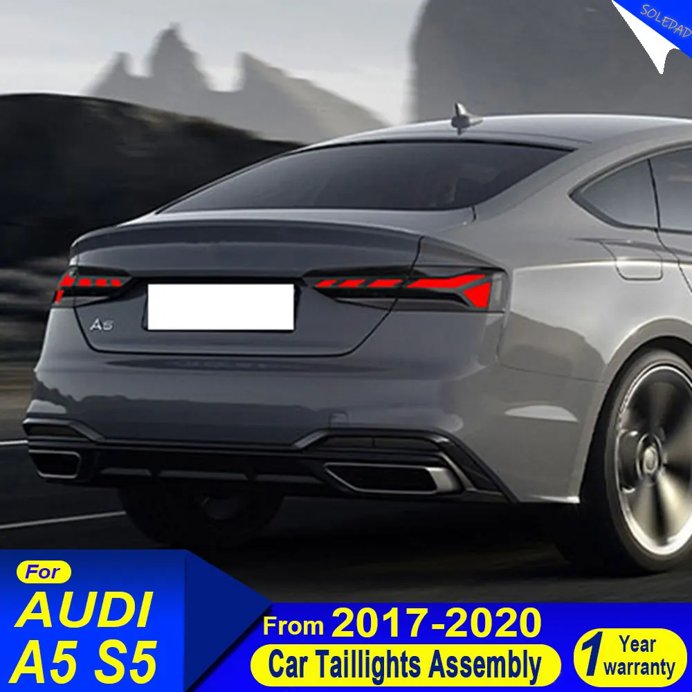 For Audi A5 Taillight 2017 2018 2019 2020 Modified 21 Dynamic LED Steering Brake DRL Rear Tail Light Assembly Car Accessory Lamp