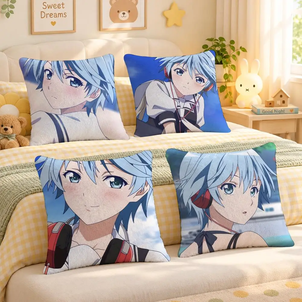 Anime Fuuka Music Romance Series Cushion Cover Personalized Decorative Living Room Home Sofa Bedroom Office Car Decor