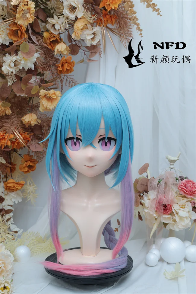 (NFD-47-5) dostosuj całą głowę z zamkiem Crossdress lalka kobieta/dziewczyna japoński Anime postać z kreskówki Kig Cosplay maska Kigurumi