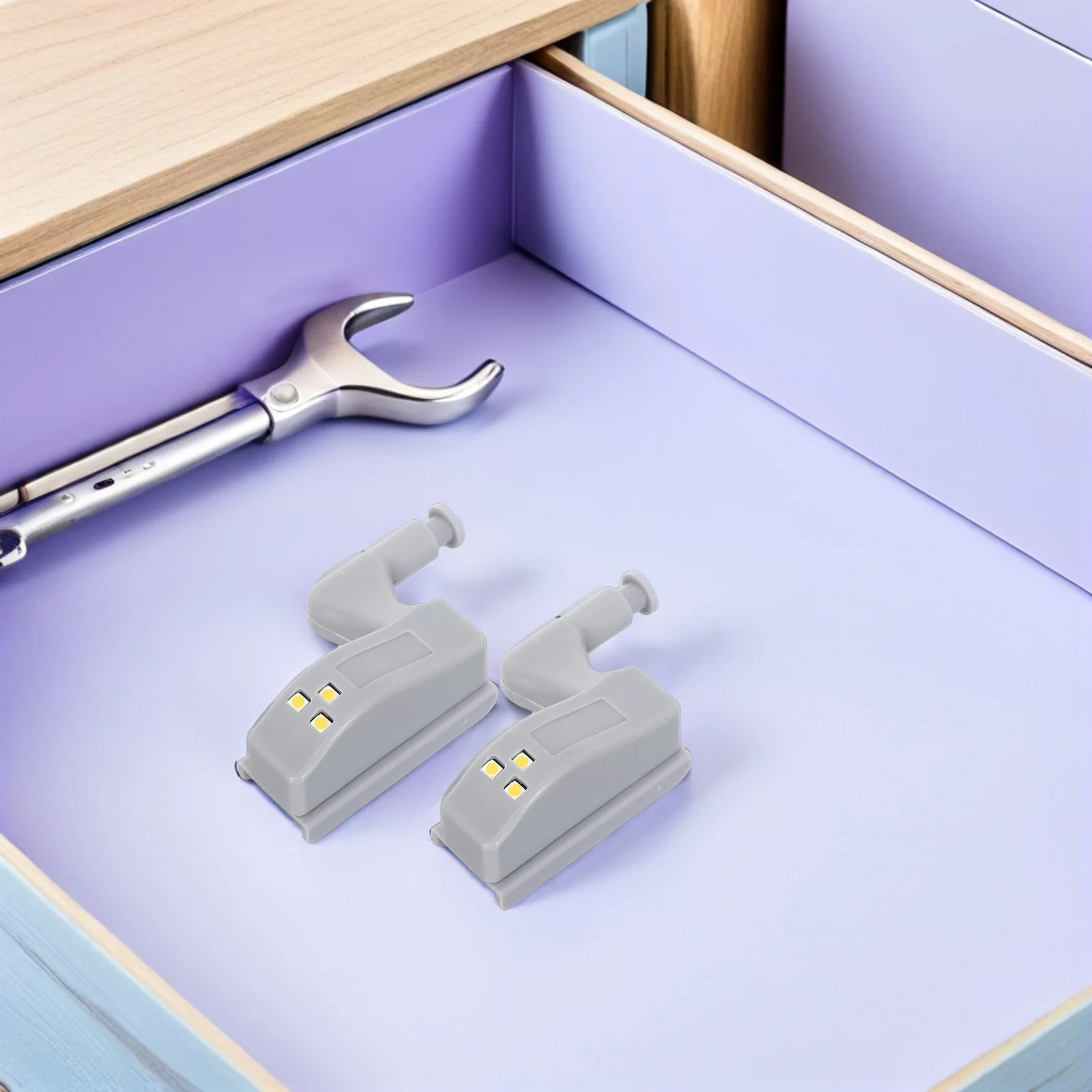 

Cabinet Hinge Light Wireless LED Motion Sensor Lighting for Kitchen Cupboards Automatic on Off Energy Efficient