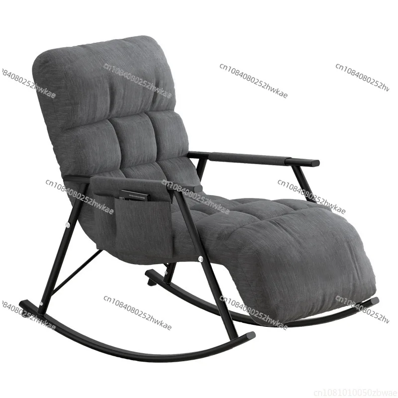 

Rocking Recliner Balcony Household Outdoor Recliner Leisure Chair Technology Cloth Lunch Break Lazy Sofa Living Room Rocking