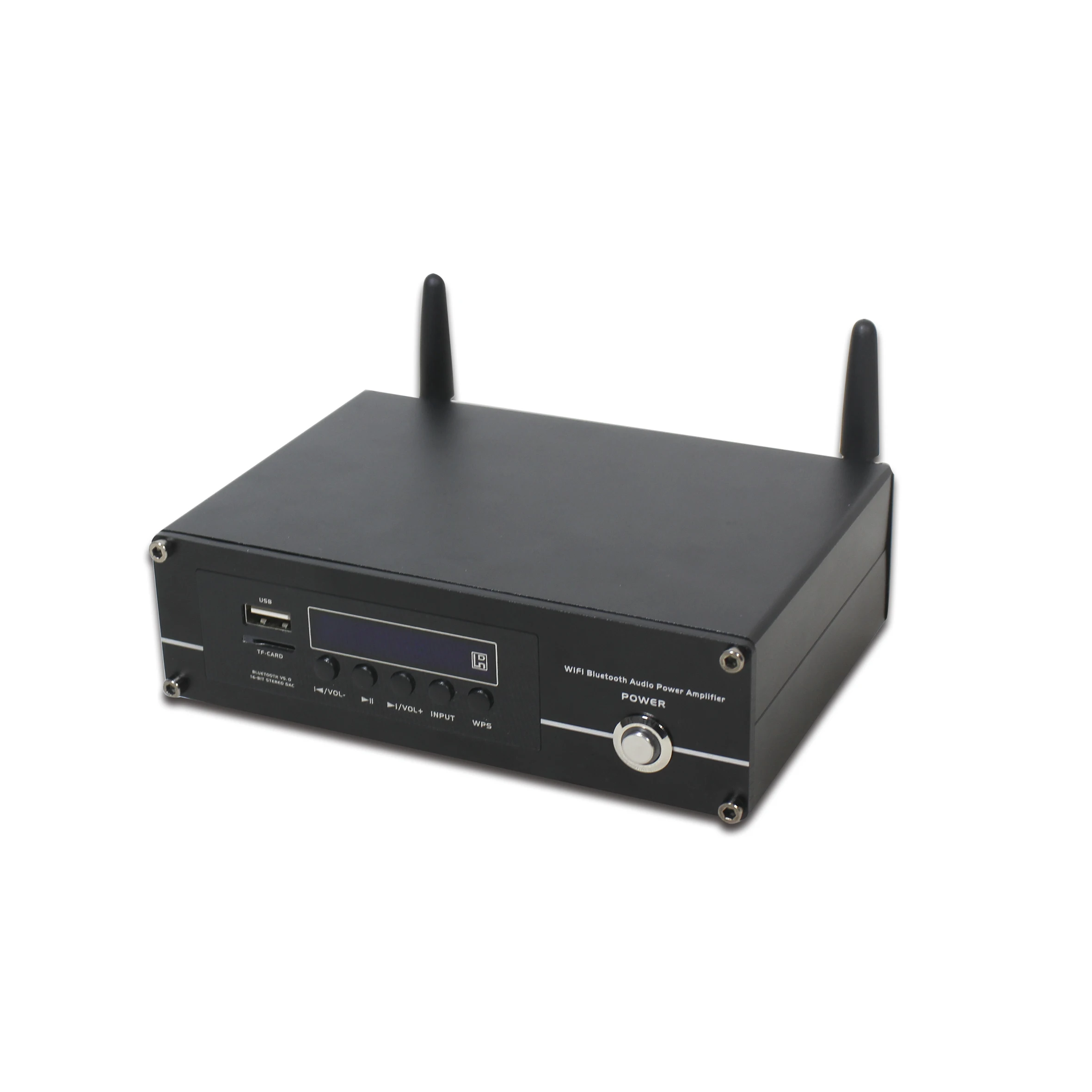 2 Channels WiFi Network Audio Amplifier With Bluetooth, USB, SD And Aux Inputs,stereo Speaker Outputs, Controlled By APP