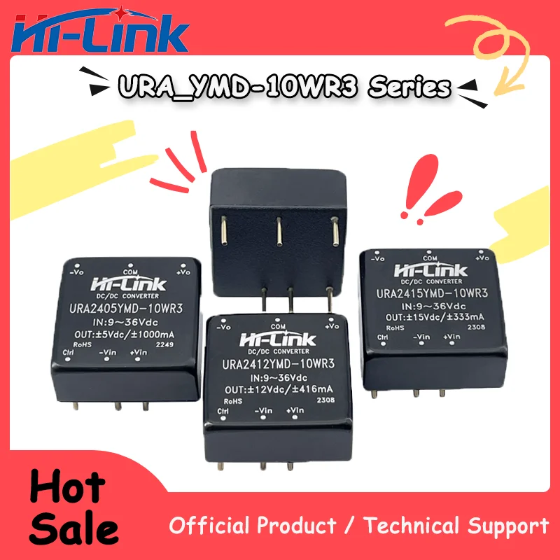 10W Isolated DCDC Power Module 24V Input Dual Regulated Output High Conversion Efficiency