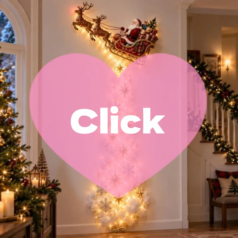 Christmas Magic Trail Wall Light, LED Cascading Holiday Decor,Warm White Glow, Space-Saving Wall Decor, Easy Wall Placement