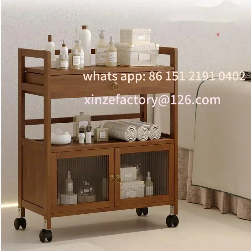 عربة مساعدة قابلة للتخصيص، أثاث تصفيف الشعر، صالون تجميل، صينية تزيين الاستقبال الجمالية #4