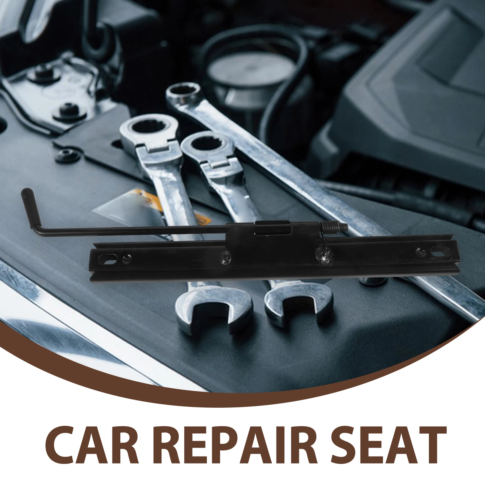 

Pair Seat Adjuster Rails Sturdy Material Compatible Various Car Models ATV Karting Bracket Mounting Track Car Accessory