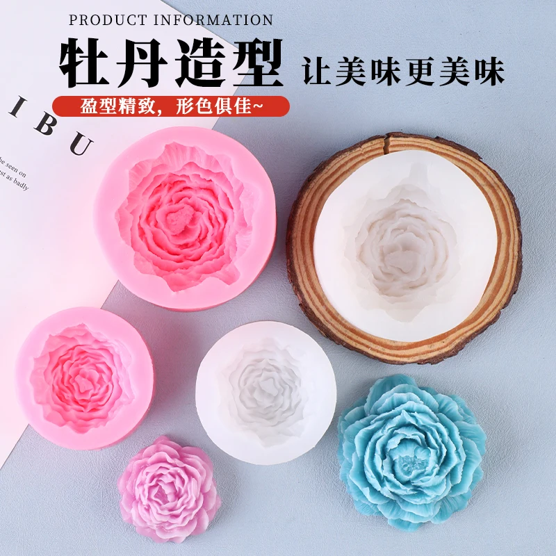 قالب سيليكون للصابون المصنوع يدويًا؛ شمعة عطر السيارة مع عطر الفاوانيا؛ قالب تزيين الكيك #3