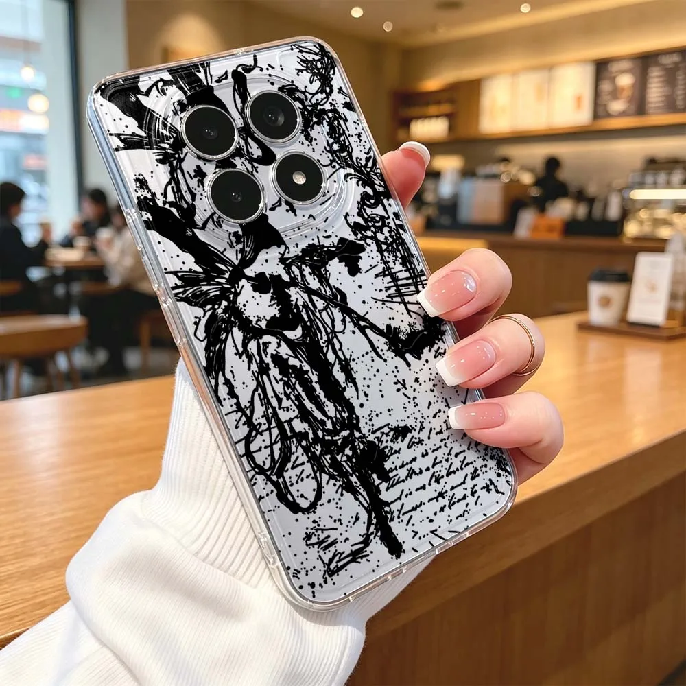 Art Fallen Angel Wings Phone Case For Xiaomi Redmi Note 15 14 13 12 11E 9 Pro Pro+ 4G 5G Protective Transparent Cover view 3