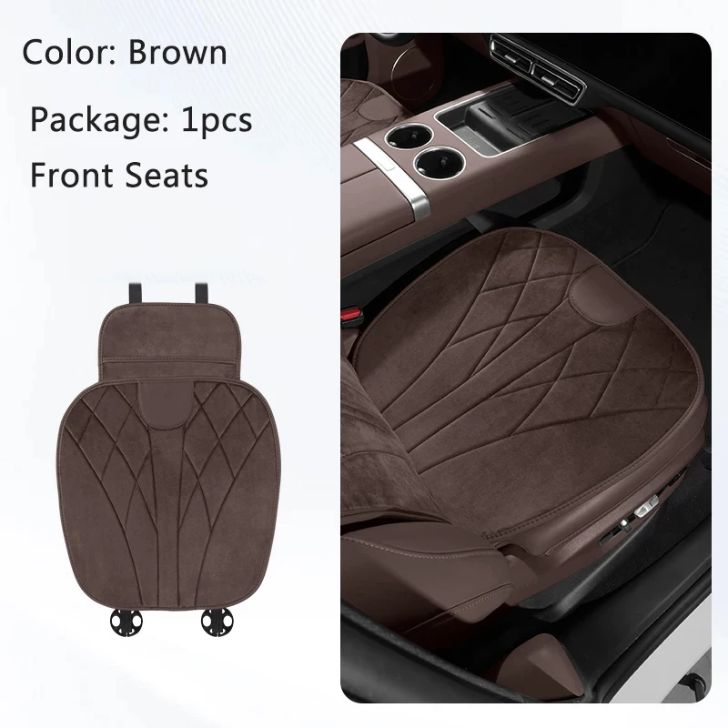 Car Winter Suede Thick Warm Seat Cover For Toyota Sienna Innova Avanza Veloz Alphard Vellfire Previa Agya WigoAuto Anti-Slip Mat