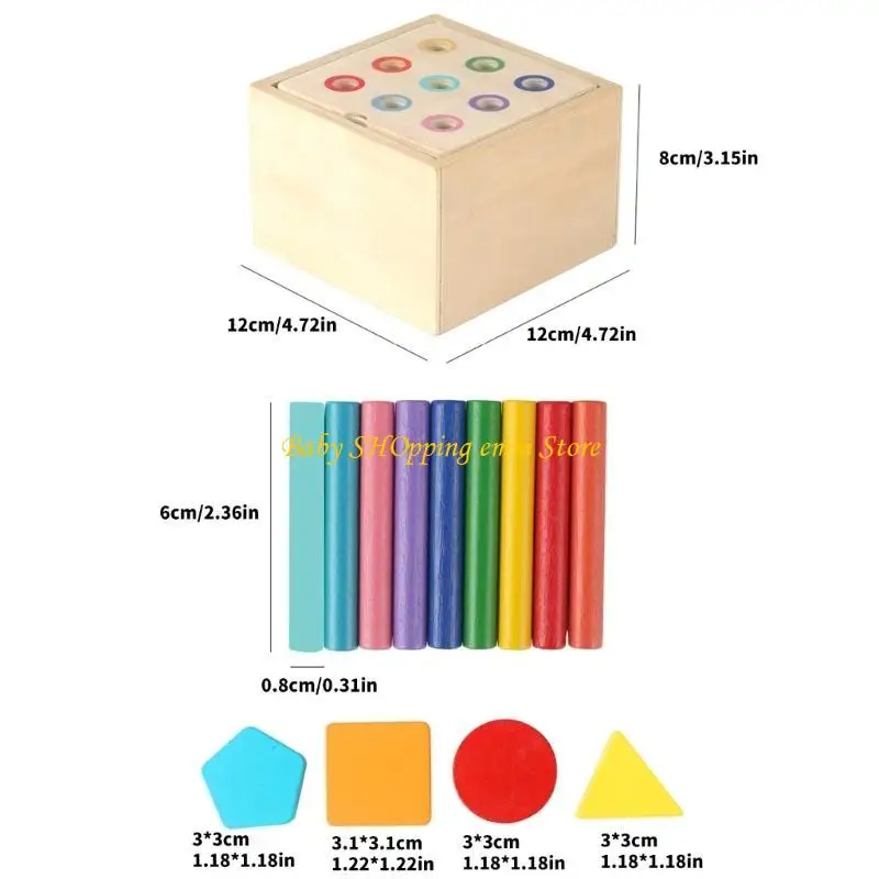 23GD Creative Sorting Coin Box Toy für Kleinkind -sensorische Bildungsspielzeug Farbform Kognitiver Spielzeug für