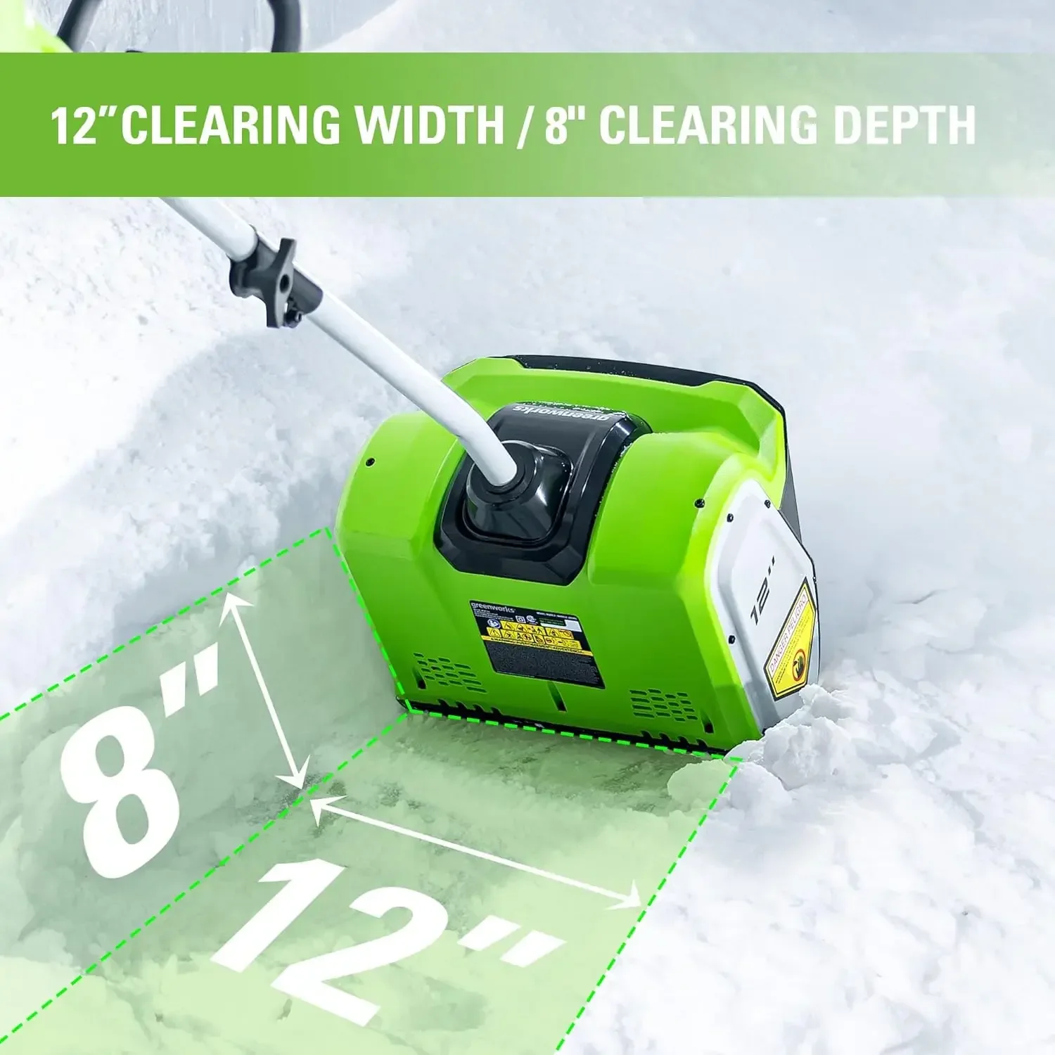 Greenworks 40V (75+ Compatible Tools) 12” Cordless Snow Shovel, 4.0Ah Battery and Charger Included