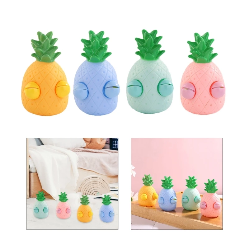 Fidgets TPR Toy Eye-Popping Decompress Pineapple Toy Adult Squeeze Toy