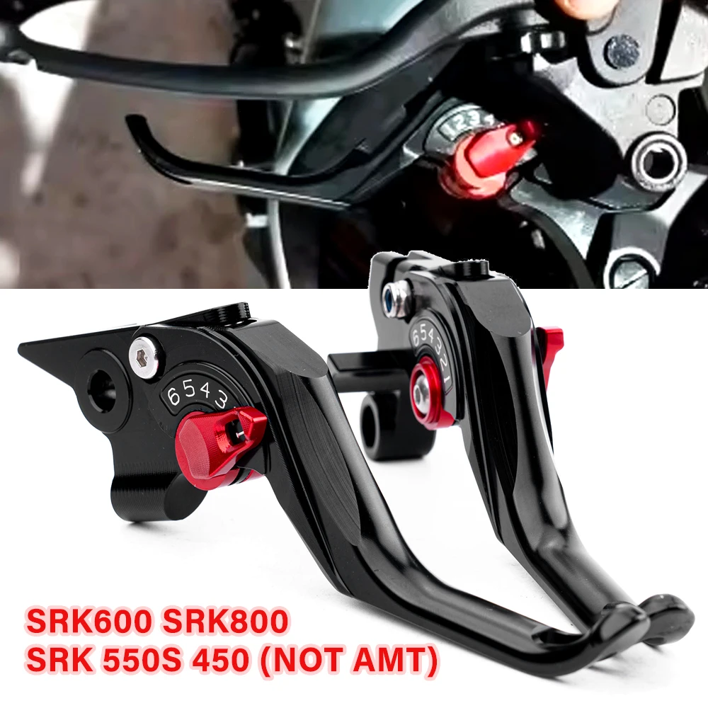 Für QJMOTOR SRK600 SRK800 QJ MOTOR SRK450 SRK550S SRK 600 800 Zubehör Motorrad Einstellbare Brems- und Kupplungshebel Griffhebel – Detail 1