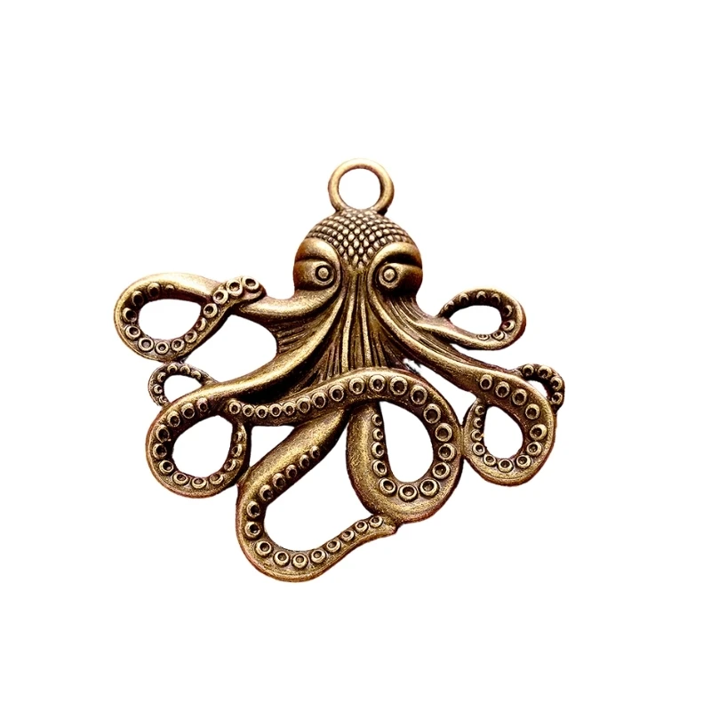 3pcs 57*56mm Vintage 3 Color Octopus Charms Pendant fit DIY Key Chains Connectors Jewelry Making Designer Charm Findings