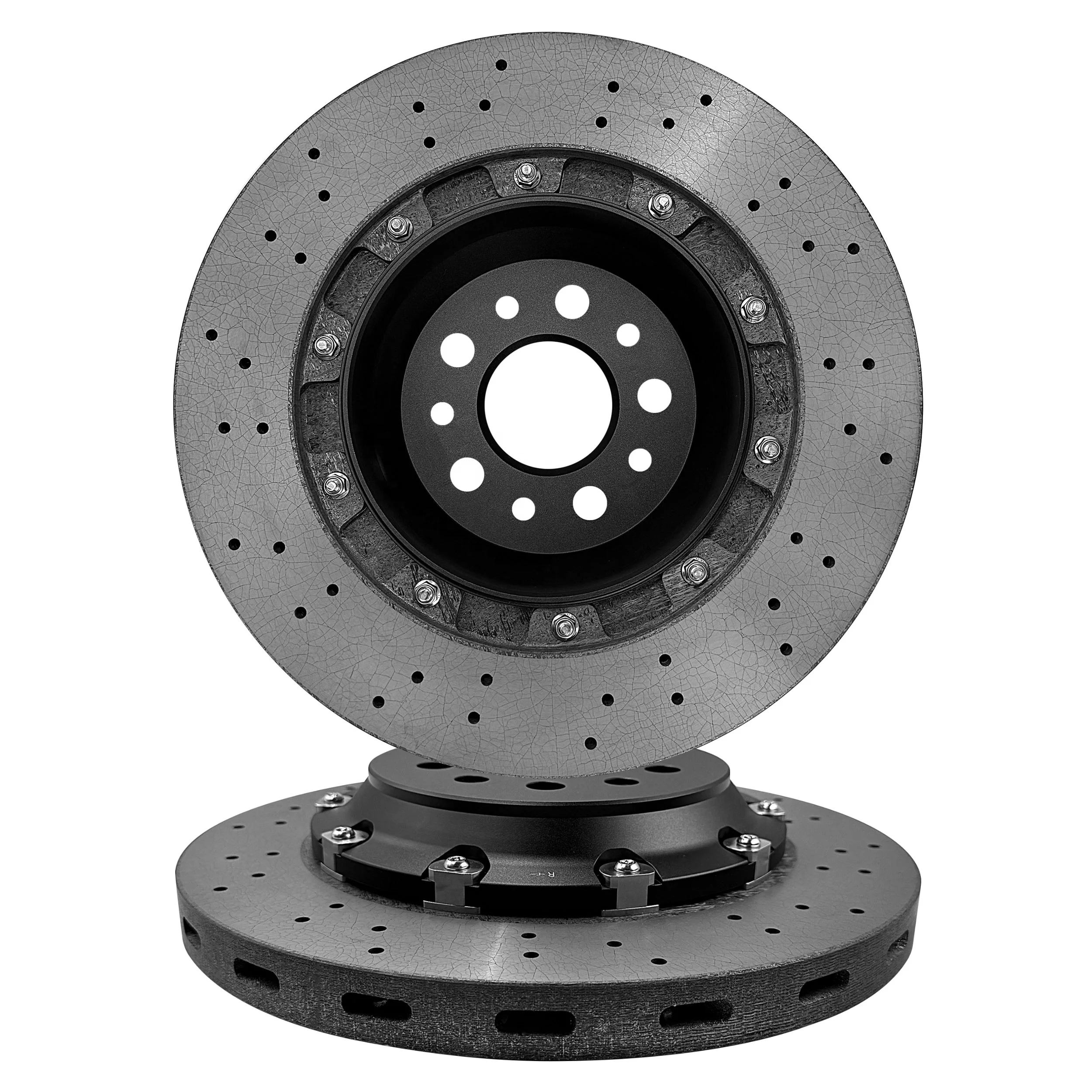 670031597 Rear 350MM 28MM CCB Brake Rotors Carbon Ceramic Disc For Maserati