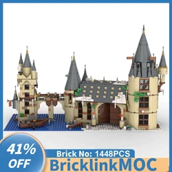 NEW 1448PCS magic Movie Harrying Winter Village Castle model DIY creative ideas ChildToy birthdayGift Building blocks MOC-75954