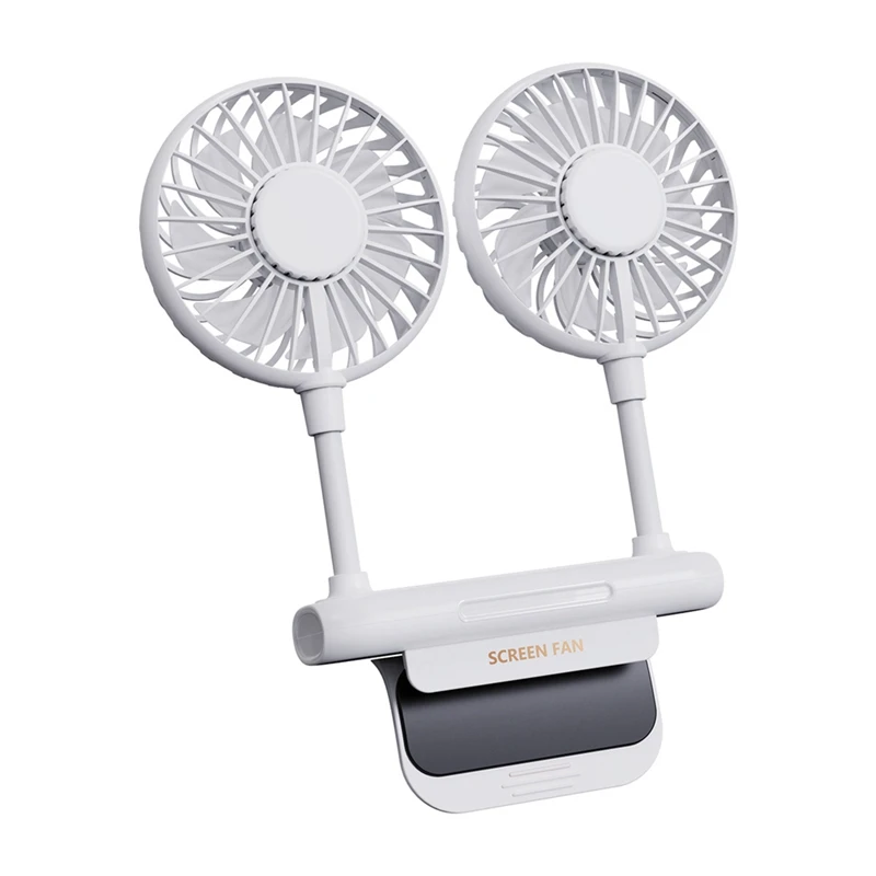 

Promotion! Portable Fan Screen Fan For Office Students Classroom Dormitory Hanging Screen Usb Electric Dual Fan