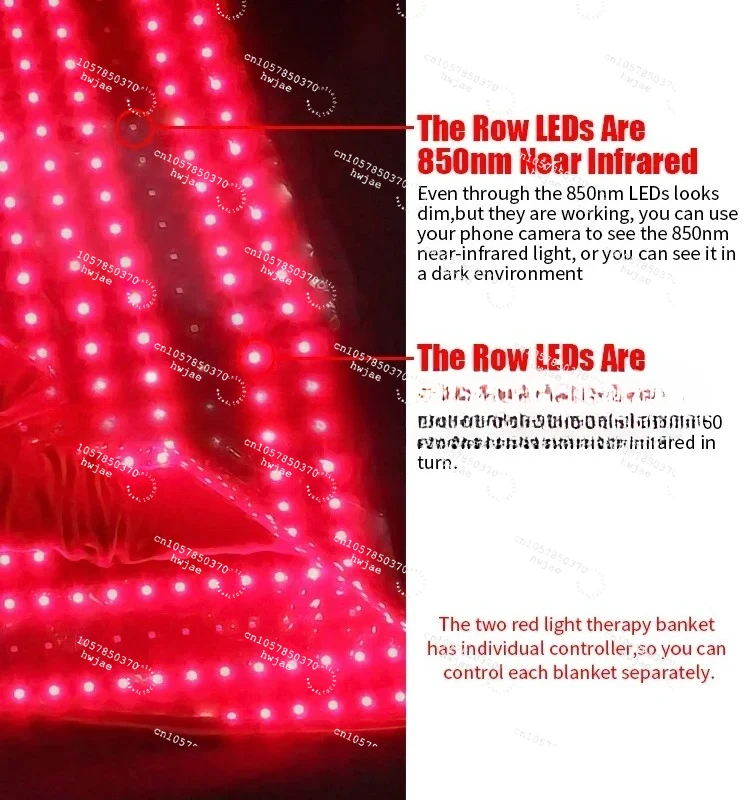 

2024New Factory Sales Full Body Pain Relief Sleeping Bag Near Far Infrared Therapy Mattress Red Light Therapy Bed