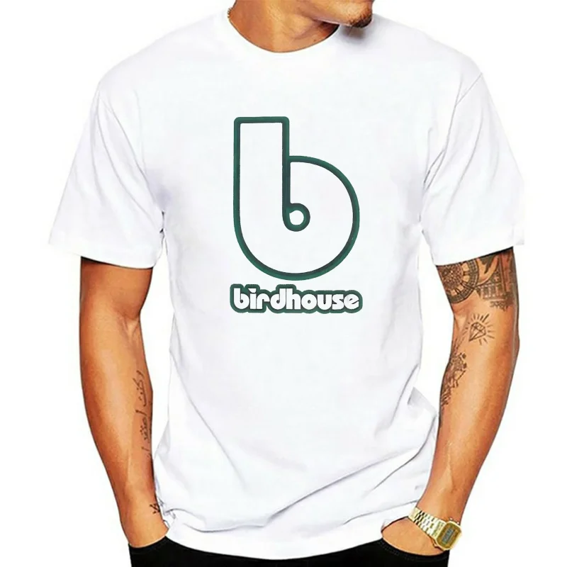 

B for Birdhouse Skate Винтаж 90-х годов Скейтбординг Хлопок Мужчины Женщины Летняя футболка с короткими рукавами Дизайн Топы