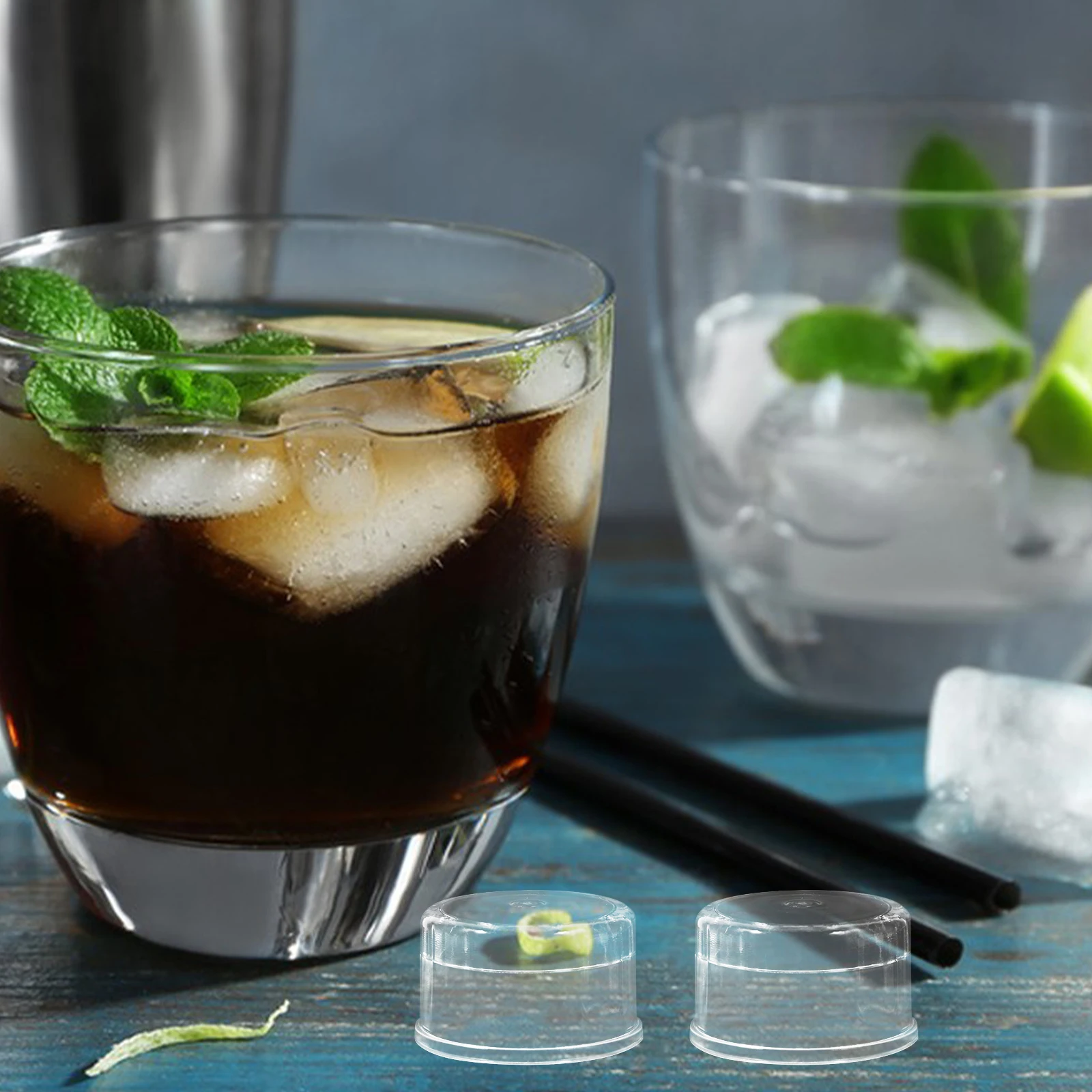 

10Pcs Clear Plastic Anti-Splash Shaker Cup Lids Spill Proof Juice Cup Covers Cocktail Mixer Accessories Shaker Lid